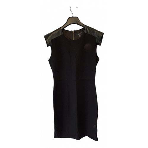Pre-owned Ted Baker Leather Mid-length Dress In Black