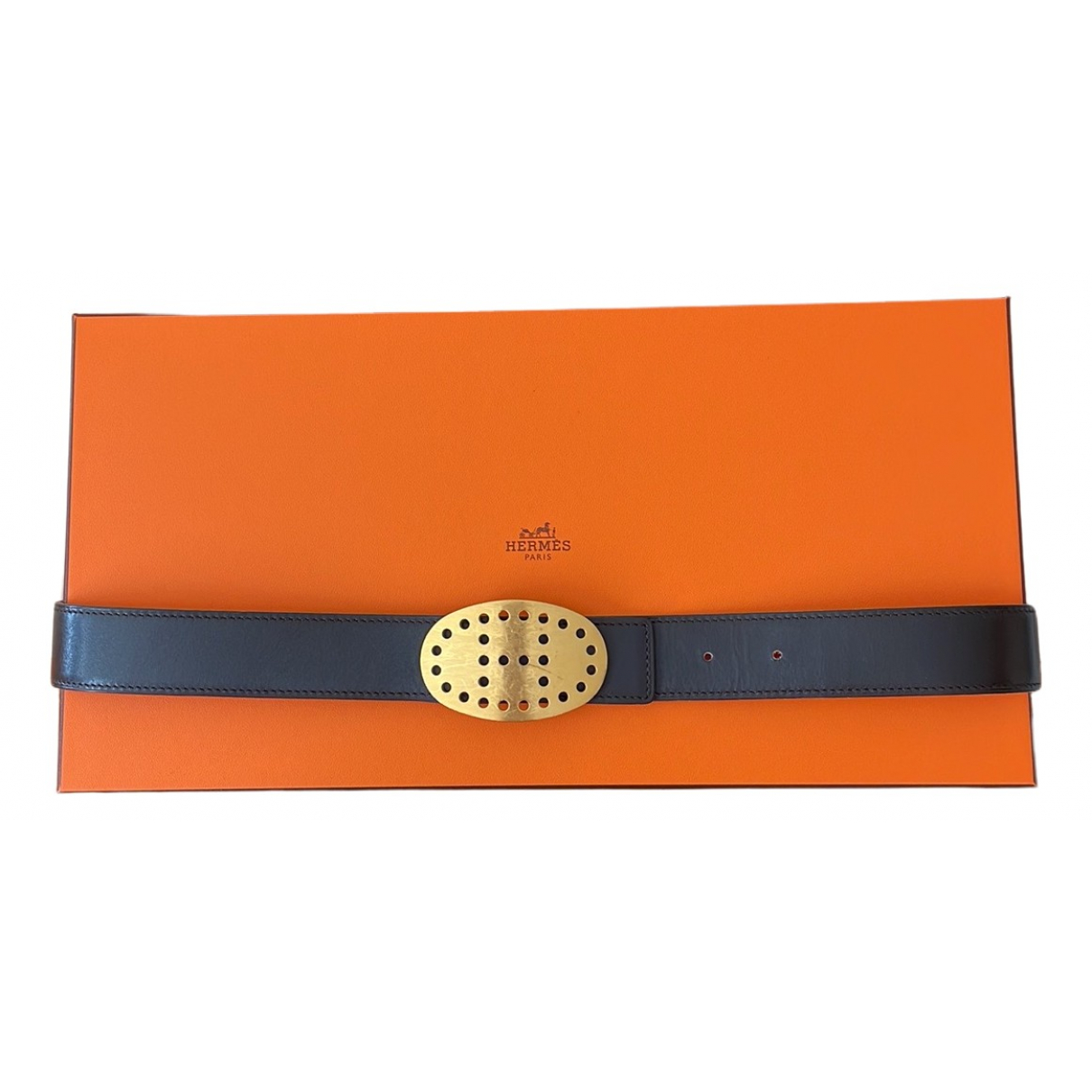 image of Hermès H leather belt