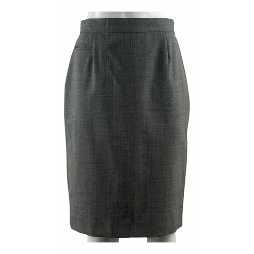 Pre-owned Trussardi Wool Mini Skirt In Grey