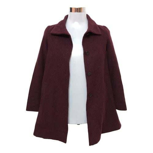Pre-owned Opening Ceremony Wool Coat In Burgundy