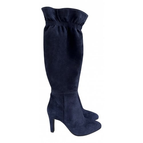 Pre-owned Caroline Biss Boots In Blue