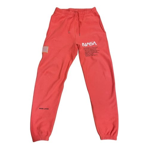 Pre-owned Heron Preston Trousers In Red