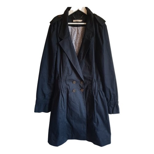 Pre-owned Manoukian Trench Coat In Black