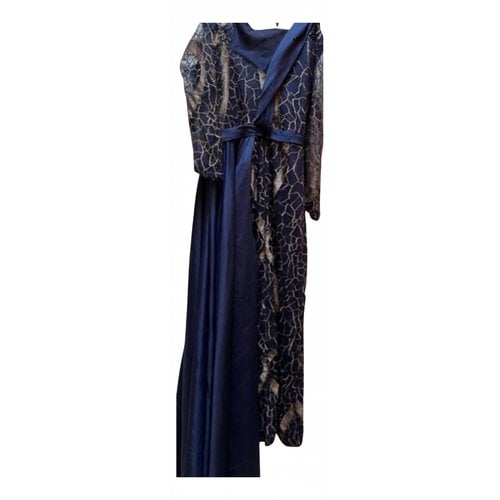 Pre-owned Private Party Velvet Maxi Dress In Blue