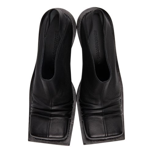 Pre-owned Fidan Novruzova Leather Heels In Black