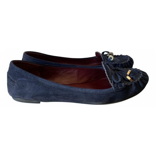 Pre-owned Marc By Marc Jacobs Ballet Flats In Navy