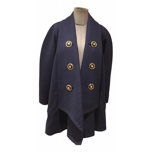 Pre-owned Christian Lacroix Wool Coat In Blue