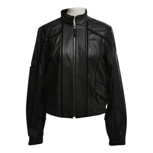 Pre-owned Anna Sui Leather Jacket In Black