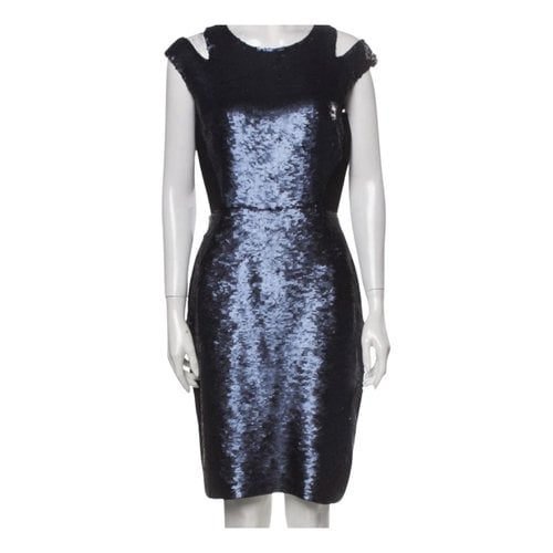 Pre-owned Proenza Schouler Glitter Mid-length Dress In Blue