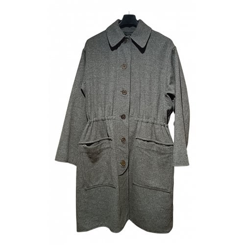 Pre-owned Aspesi Wool Coat In Grey