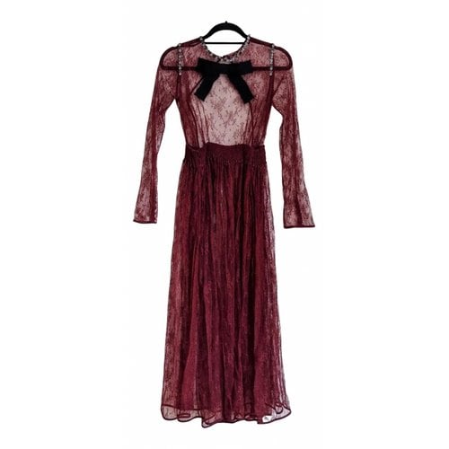 Pre-owned N°21 Lace Mid-length Dress In Burgundy