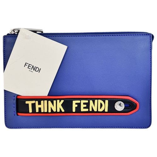 Pre-owned Fendi Leather Small Bag In Blue