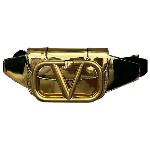 Pre-owned Valentino Garavani Patent Leather Bag In Gold