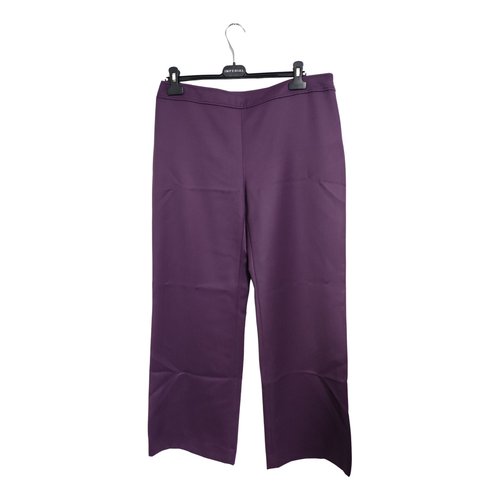 Pre-owned Valentino Wool Large Pants In Purple