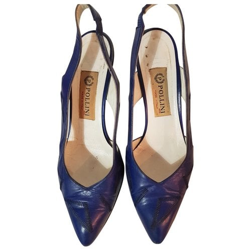 Pre-owned Pollini Leather Sandals In Blue