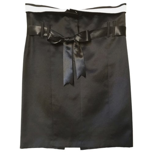 Pre-owned Alessandro Dell'acqua Silk Skirt Suit In Black