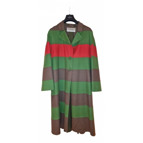 Pre-owned Valentino Wool Coat In Green