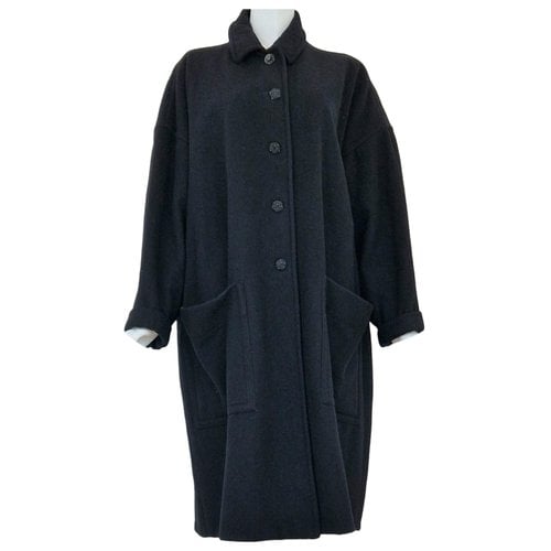 Pre-owned Byblos Wool Coat In Black