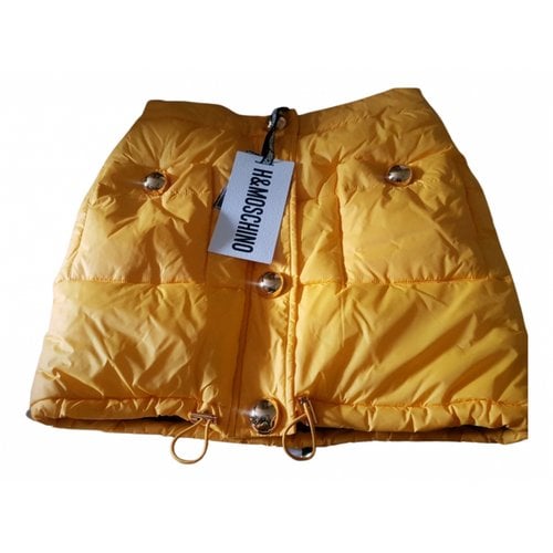 Pre-owned Moschino Mini Skirt In Yellow