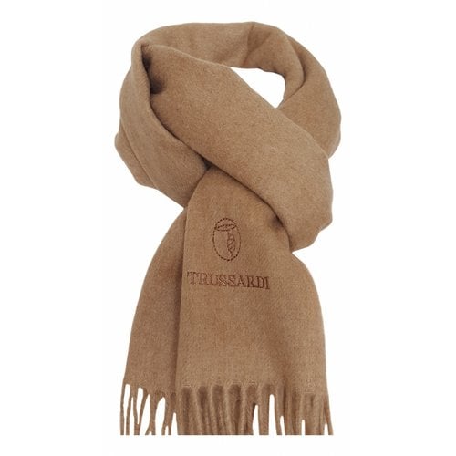 Pre-owned Trussardi Cashmere Scarf & Pocket Square In Camel