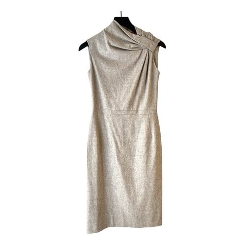 Pre-owned Brioni Wool Mid-length Dress In Grey