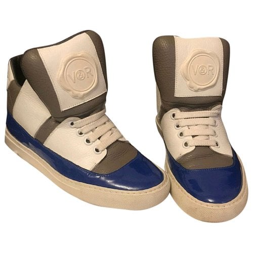 Pre-owned Viktor & Rolf Leather High Trainers In Multicolour