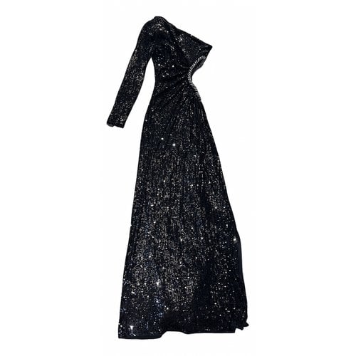 Pre-owned Dundas Maxi Dress In Black