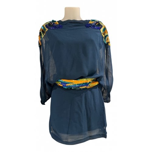 Pre-owned Antik Batik Mini Dress In Blue
