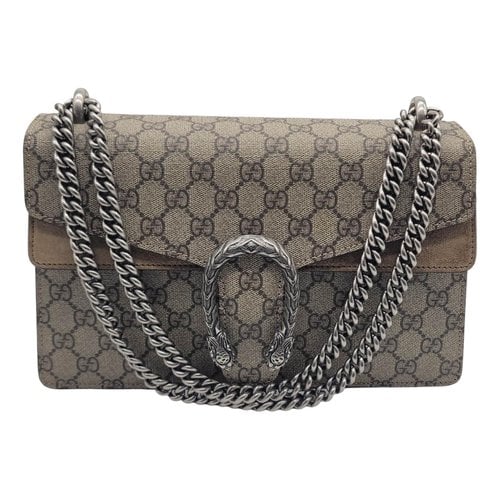 Pre-owned Gucci Dionysus Leather Crossbody Bag In Brown