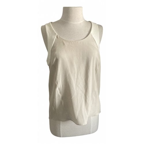 Pre-owned Rag & Bone Leather Blouse In White