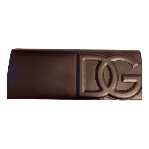 Pre-owned Dolce & Gabbana Dg Amore Leather Handbag In Black