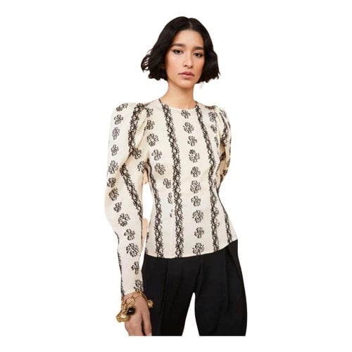 Pre-owned Ulla Johnson Silk Blouse In Camel