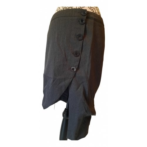 Pre-owned Patrizia Pepe Wool Mid-length Skirt In Grey