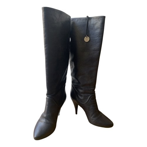 Pre-owned Patrizia Pepe Leather Boots In Blue