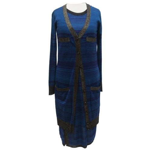 Pre-owned Louis Vuitton Cashmere Dress In Blue