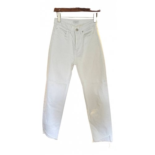 Pre-owned Sandro Straight Jeans In White
