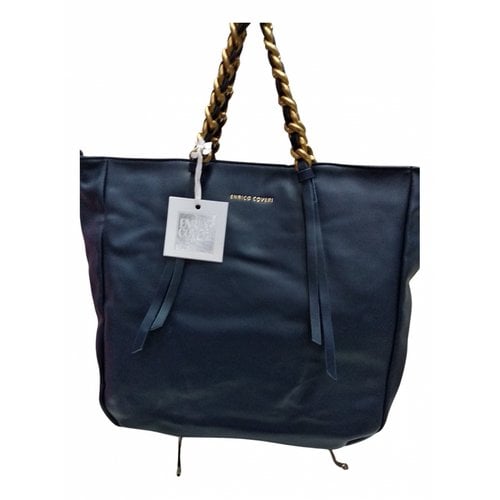 Pre-owned Enrico Coveri Vegan Leather Handbag In Blue
