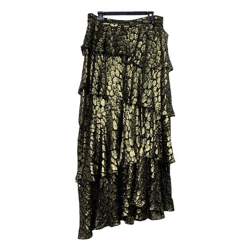 Pre-owned A.l.c Maxi Skirt In Gold