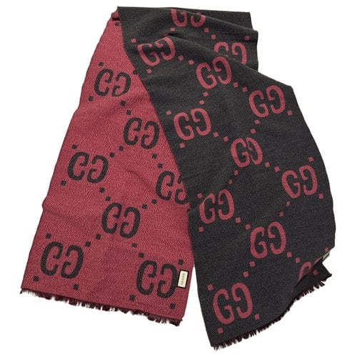 Pre-owned Gucci Wool Scarf In Multicolour