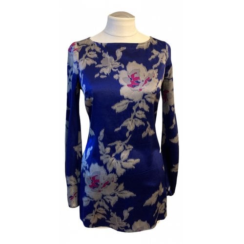 Pre-owned Guess Silk Blouse In Blue