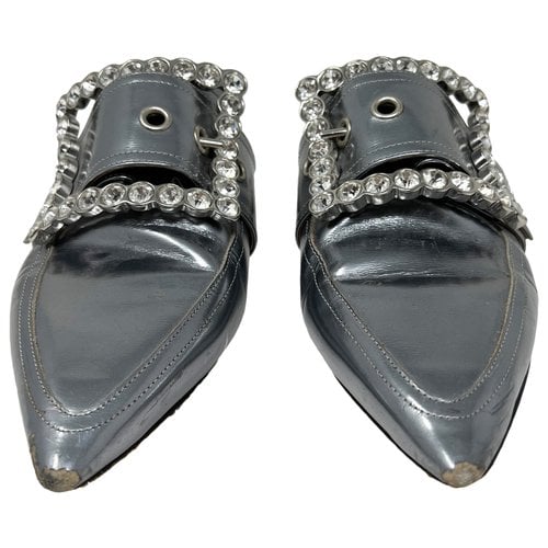 Pre-owned Maison Margiela Leather Sandals In Silver