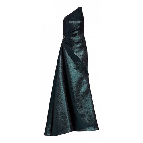 Pre-owned Reem Acra Maxi Dress In Green
