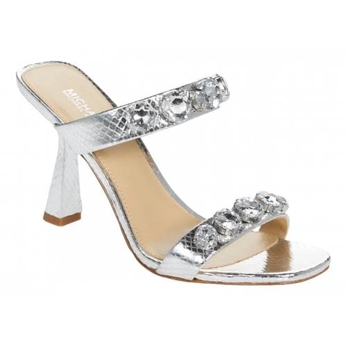 Pre-owned Michael Kors Leather Sandal In Silver