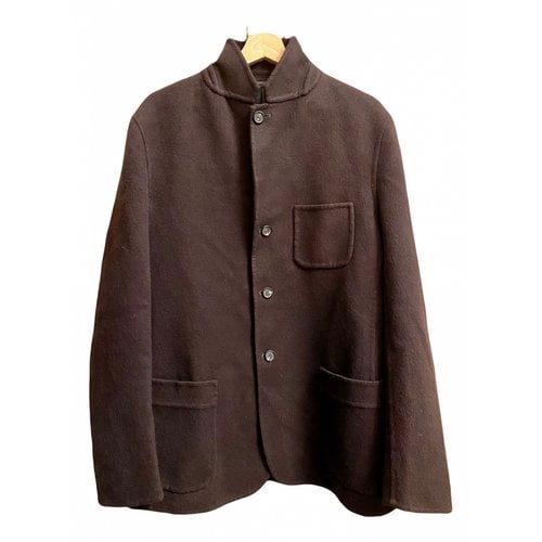 Pre-owned Jil Sander Wool Coat In Brown