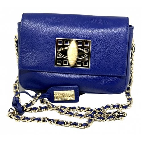Pre-owned Badgley Mischka Leather Crossbody Bag In Blue