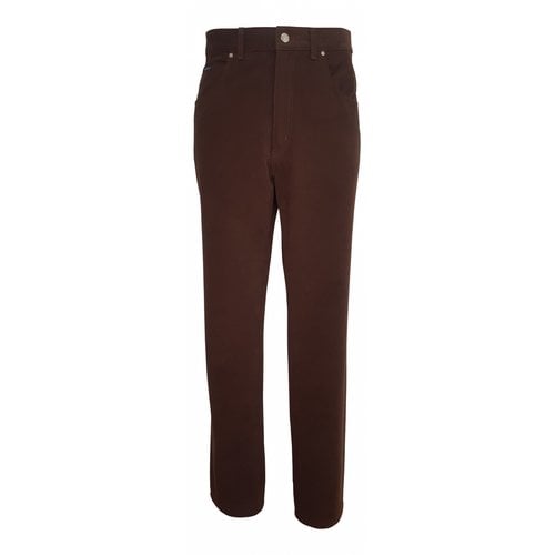Pre-owned Valentino Straight Jeans In Burgundy