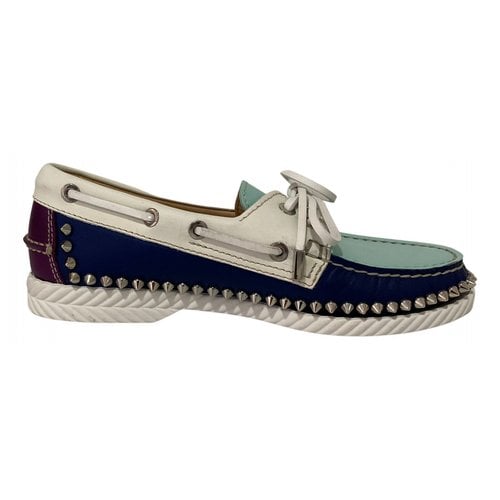 Pre-owned Christian Louboutin Leather Flat In Multicolour