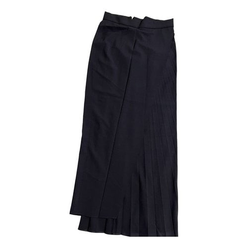 Pre-owned Brunello Cucinelli Wool Maxi Skirt In Black