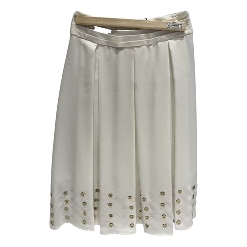 Pre-owned Guess Mid-length Skirt In White
