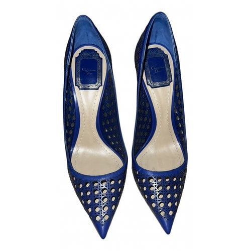Pre-owned Dior Leather Heels In Blue